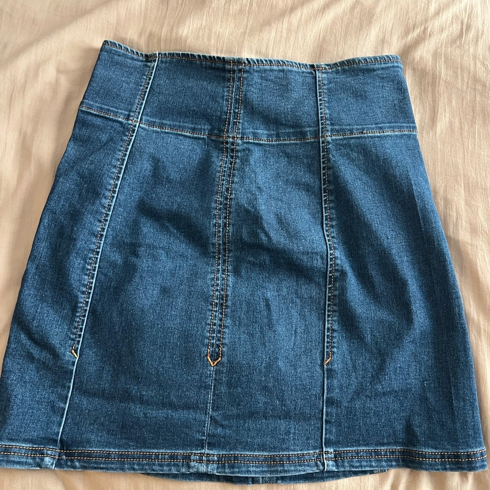 Free People Denim Mini Skirt